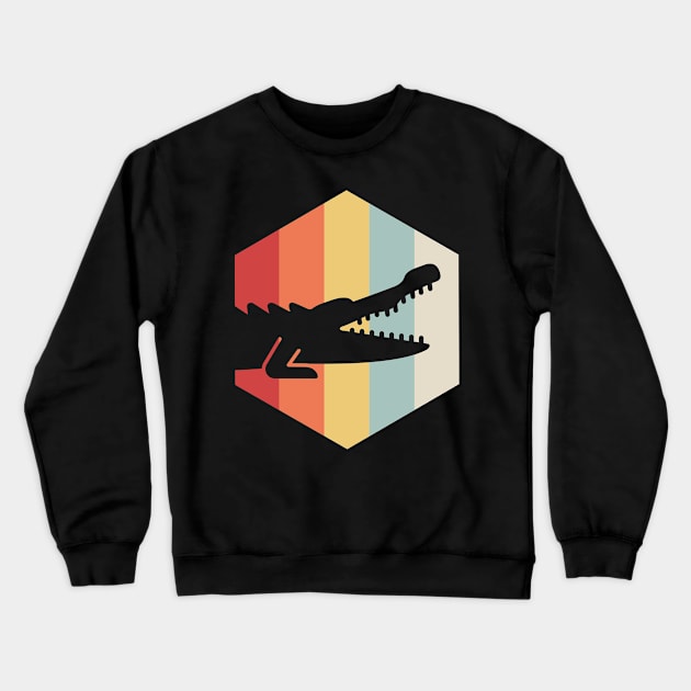 Retro 70s Alligator Crewneck Sweatshirt by MeatMan